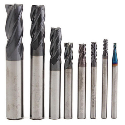 2-12 Satz der Millimeter-Karbid-fester Schaftfräser-/4 Flöten-Hartmetall-Schneider CNC-Werkzeuge