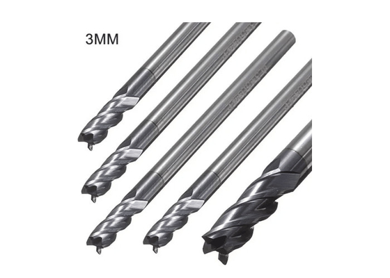 3mm Schaft-Karbid-geriffelt quadratischer Schaftfräser-Schneider 5pcs vier Werkzeug CNC-HRC50