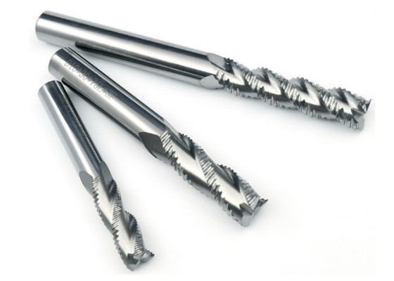 Schaftfräser-Schruppen der Flöten-Hrc55 3 poliert für den Schnitt des Aluminiums