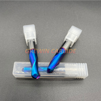 Hochwertiger Nasen-Schaftfräser des Ball-HRC65 mit blauer Nano-Beschichtung 2/4F