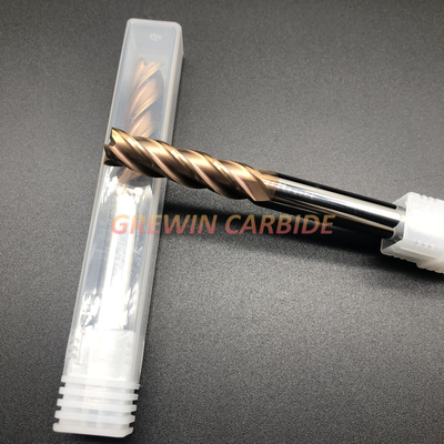 Schneidwerkzeugkarbid-Schaftfräserstückchen fester quadratischer Schaftfräser Tisin des Karbid-HRC55 beschichtendes