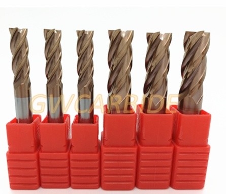 Schneidwerkzeug-beschichteten feste Karbid-Schaftfräser 4 Flöten HRC55 mit Tialn