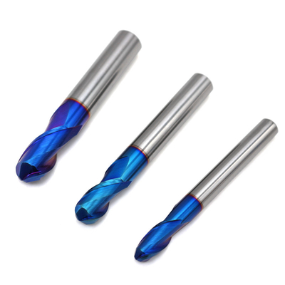 Kundengebundener Flöten Hrc60 des Hartmetall-Schaftfräser-2 CNC-Ball-Nasen-Schaftfräser