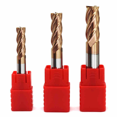 3 Beschichtungs-Schneidwerkzeuge des Flöten-Hartmetall-Schaftfräser-flache Kupfer-HRC55