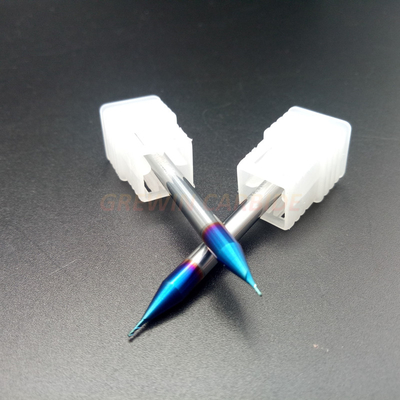 Hartmetall-Mikroschaftfräser HRC 65/Karbid Endmill mit blauem Nano beschichtet