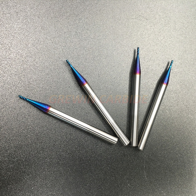 Hartmetall-Mikroschaftfräser HRC 65/Karbid Endmill mit blauem Nano beschichtet