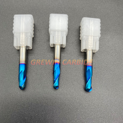 GREWIN HRC65 Ball-Nase Naco der Schaftfräser-Schneidwerkzeug-2F blaue Farbüberzogener Fräser