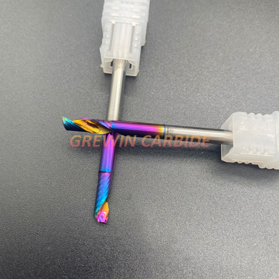 Beschichtungs-Schaftfräser-Router des Regenbogen-HRC65 biss 6mm einzelnen Flöten-Schaftfräser für hölzernes Aluminium