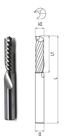 Karbid-Drehbank-Werkzeug-Spirale sondern ein die Flöten-Schaftfräser-Fräser-Schneidwerkzeuge für hölzernes Plastikaluminium aus